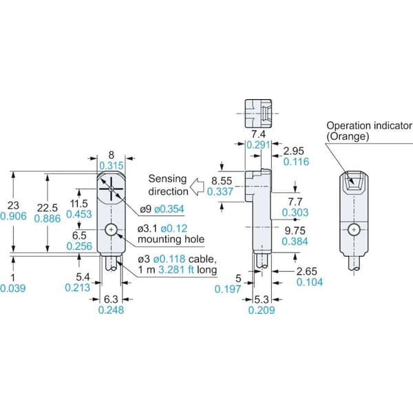 Panasonic Beröringsfri givare induktiv NPN GX-F8A