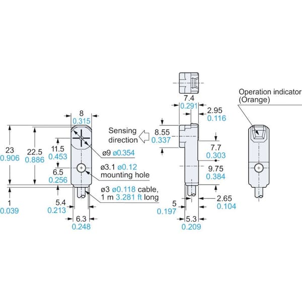 Panasonic Beröringsfri givare induktiv PNP GX-F8B-P