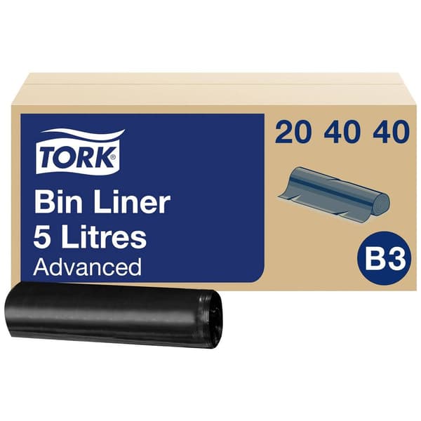 TORK Advanced 204040 Sopsäck 5 l Plast Svart 1000 st