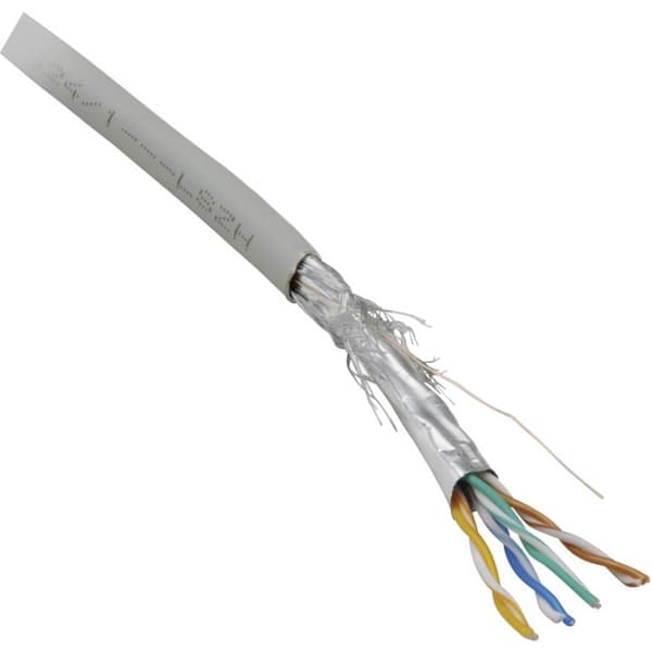BKL Electronic 10010803 Nätverkskabel CAT 5e SF/UTP 8 x 0.128 mm² Grå 100 st