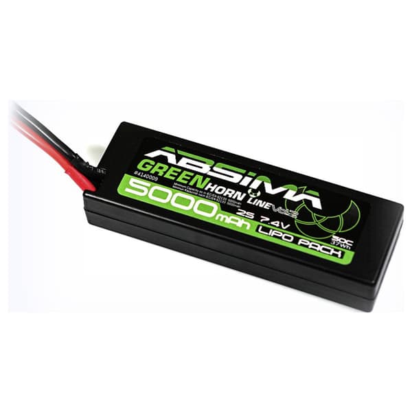 Absima RC Batteripack (LiPo) 7.4 V 5000 mAh Antal celler: 2 50 C Box Hardcase T-kontaktsystem