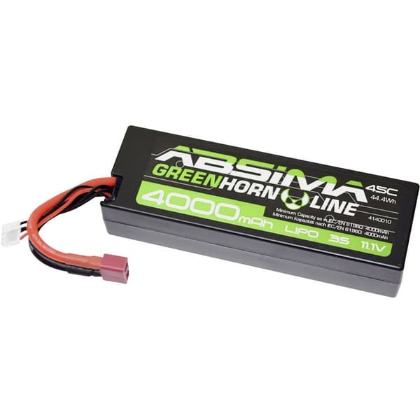 Absima RC Batteripack (LiPo) 11.1 V 4000 mAh Antal celler: 3 45 C Box Hardcase T-kontaktsystem