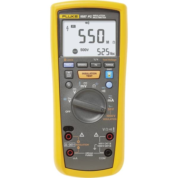 Fluke 1587 FC Isolationsprovare 50 V, 100 V, 250 V, 500 V, 1000 V 2 GΩ