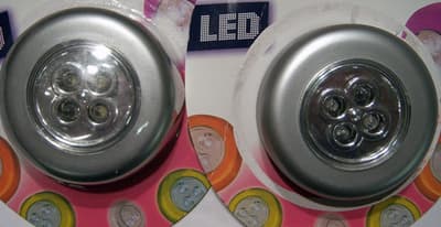 Trycklampa, 4 lampor LED, 3 pack