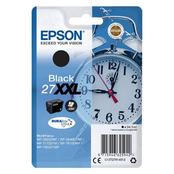 Epson Bläck T2791, 27XXL Original Svart C13T27914012