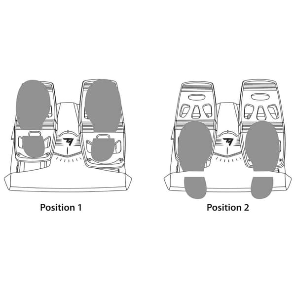 Thrustmaster TFRP T.Flight Rudder Pedals Bromspedal USB, RJ12 PC, PlayStation 4, Xbox One Svart