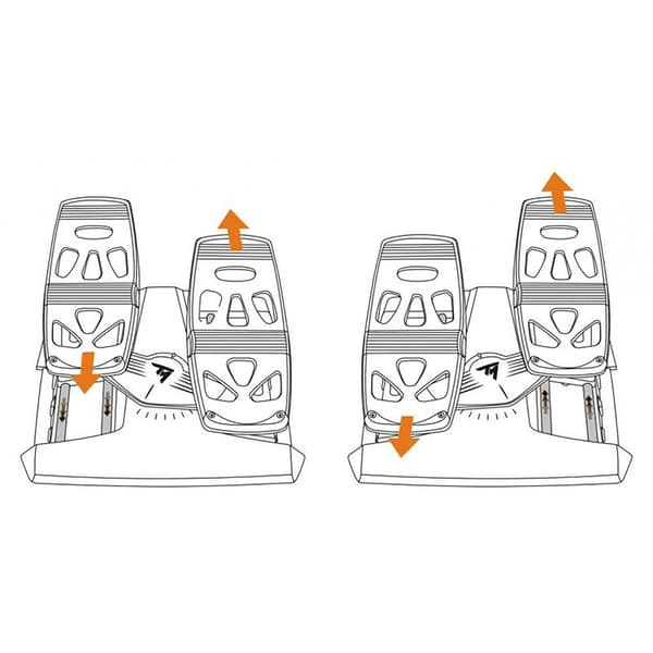 Thrustmaster TFRP T.Flight Rudder Pedals Bromspedal USB, RJ12 PC, PlayStation 4, Xbox One Svart