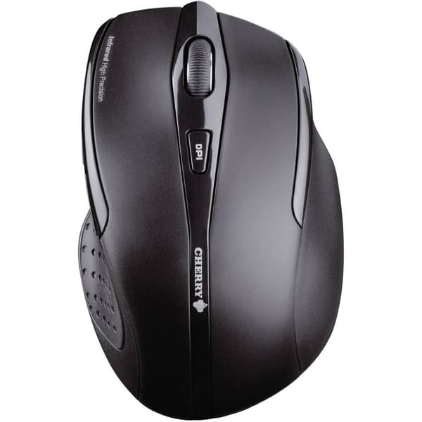 CHERRY MW 3000 WiFi mus Sladdlös, Trådlös IR Svart 5 Knappar 1750 dpi Ergonomisk Svart