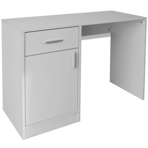 vidaXL skrivebord med skuffe og skab 100x40x73 cm hvid
