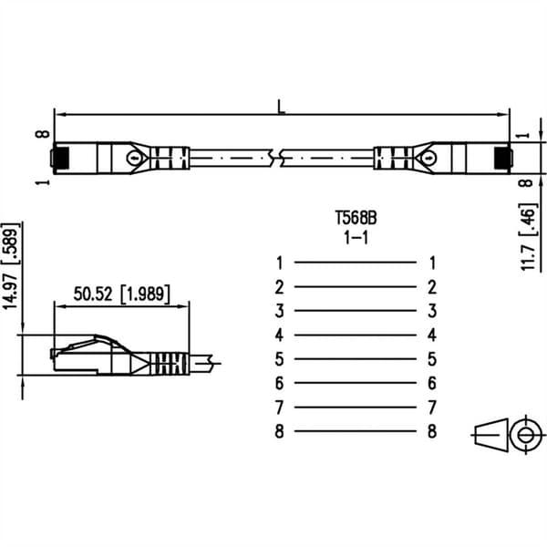 Metz Connect 130845A533-E RJ45 Nätverkkabel, Patchkabel CAT 6A S/FTP 15.00 m Grå med låsskydd 1 st