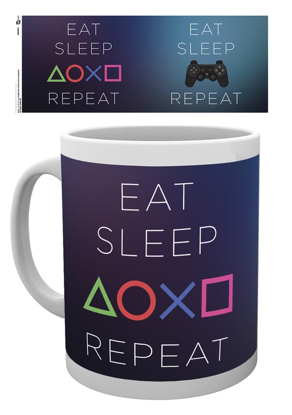 Playstation - Eat Sleep Repeat - Mugg