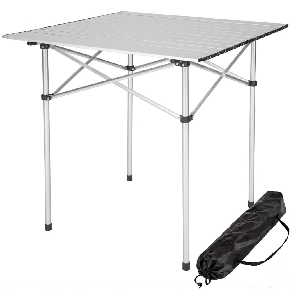 Campingbord Aluminium 70x70x70cm foldbar - grå