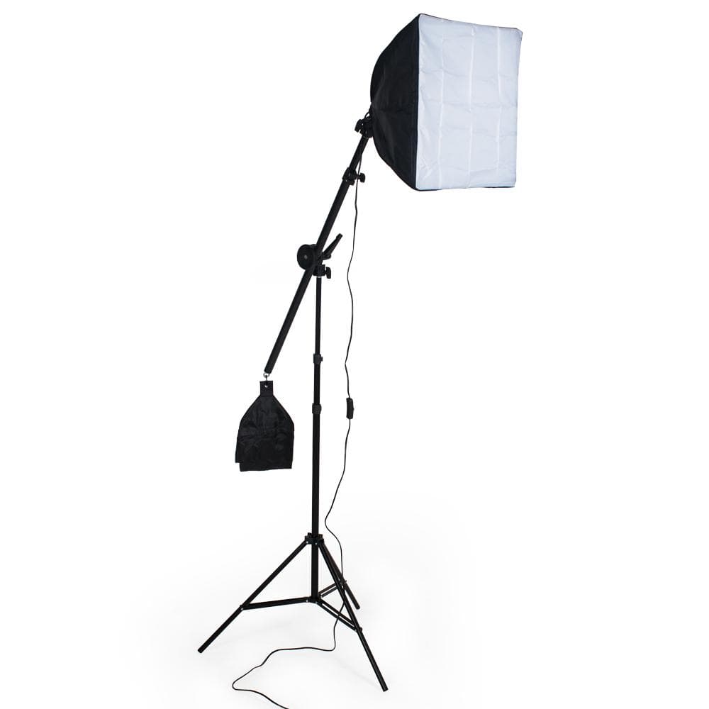 Studielys til digital og analog fotografering softbox med lampe model 2 - sort