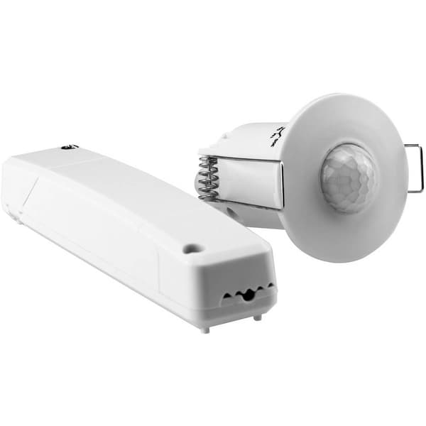 Grothe 94506 PIR-rörelsedetektor Utanpåliggande, Tak, Inbyggnad 360 ° Relä Vit IP20