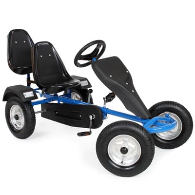 Go-kart 2 siddepladser - blå