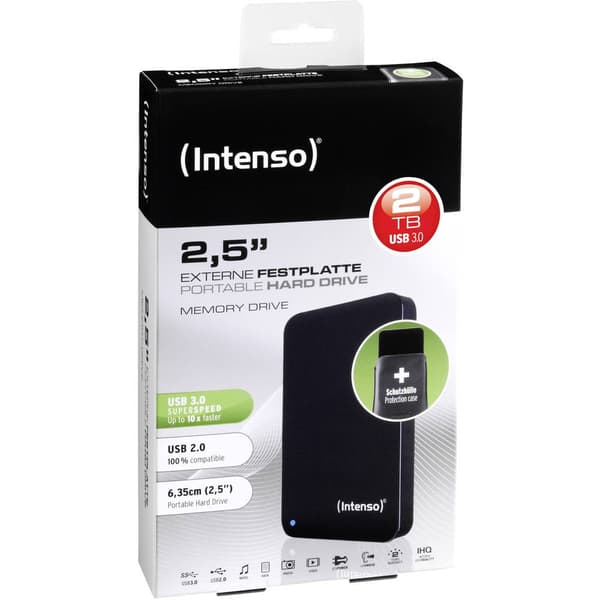 Intenso Memory Drive 2 TB Extern hårddisk 2.5 USB 3.2 Gen 1 Svart 6023580