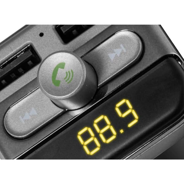 Technaxx FMT900BT FM-sändare inkl. högtalartelefon, Integrerad MP3-spelare, med laddningsfunktion för iPhone