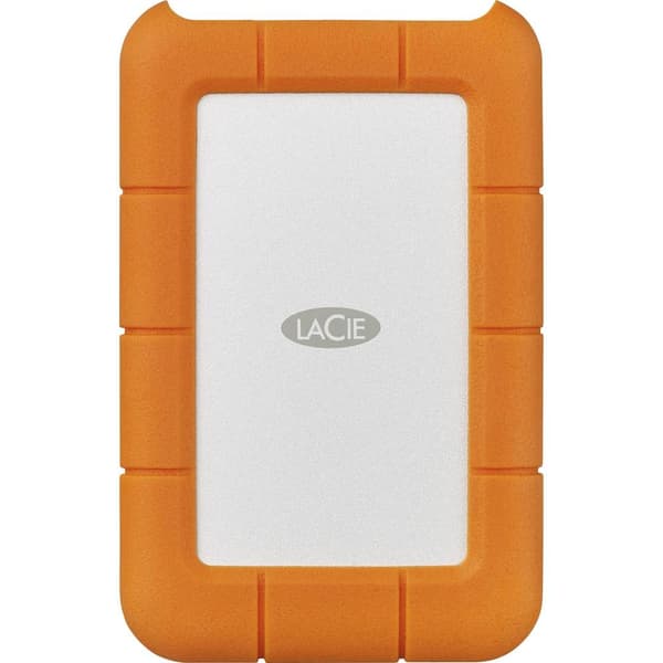 LaCie Rugged 1 TB Extern hårddisk 2.5 USB-C® Silver, Orange STFR1000800