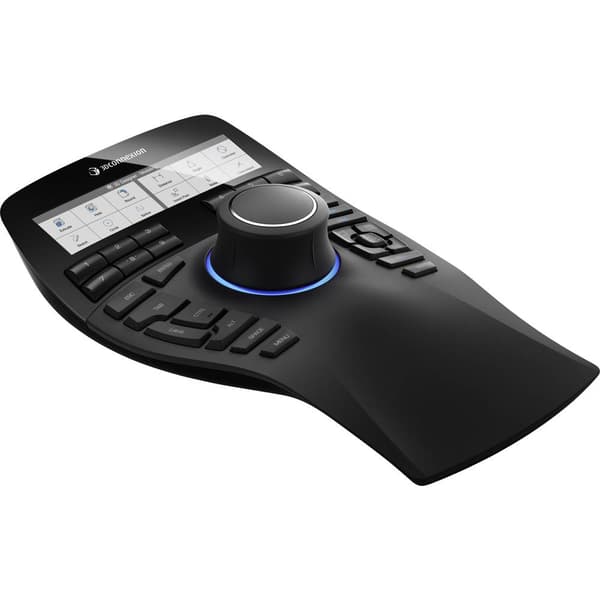 3Dconnexion SpaceMouse Enterprise 3D-mus USB Svart 12 Knappar Display, Handlovsstöd