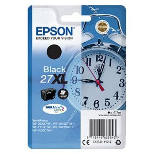 Epson Bläck T2711, 27XL Original Svart C13T27114012