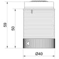 Miniatyrbild 2 av 2: Werma Signaltechnik Signalpelarelement 634.430.75 KombiSIGN 40 TwinLIGHT cl LED Vit 1 st