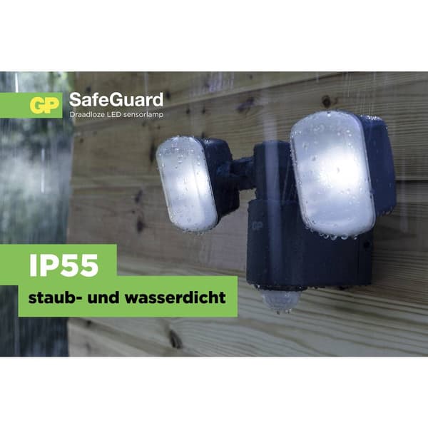 GP GPSWRF2.1SFG170 GPSWRF2.1SFG170 LED-utomhusspotlight med rörelsedetektor Neutralvit