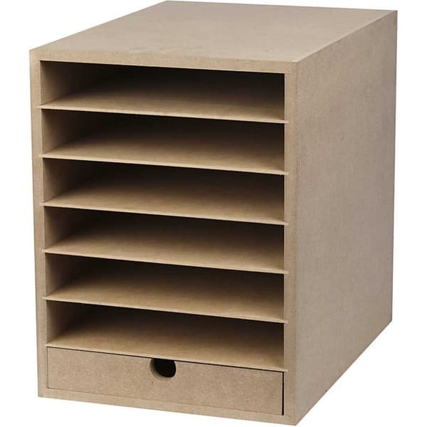 Kartongreol för A4 papper - 6 hyllor - 210x297 mm