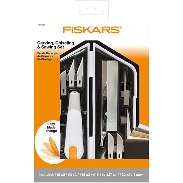 Fiskars Kniv - Mejsel - Såg - 11 Blad - Praktisk box