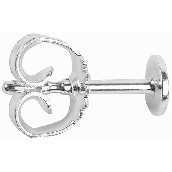 Öronstickare Platta - L: 13 mm - Sterlingsilver - 10 st