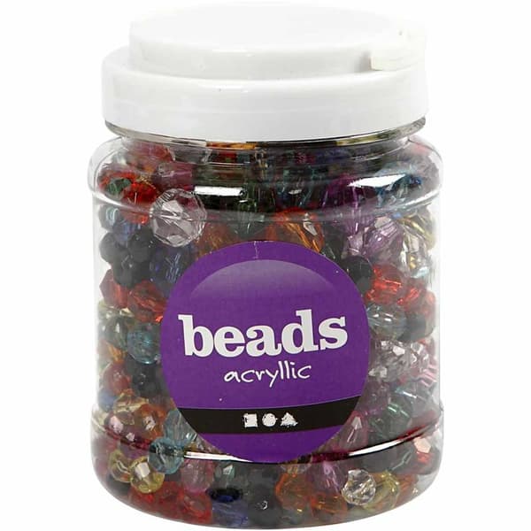 Facettpärlor Mixade Färger 10-12-16 mm - 500 gram