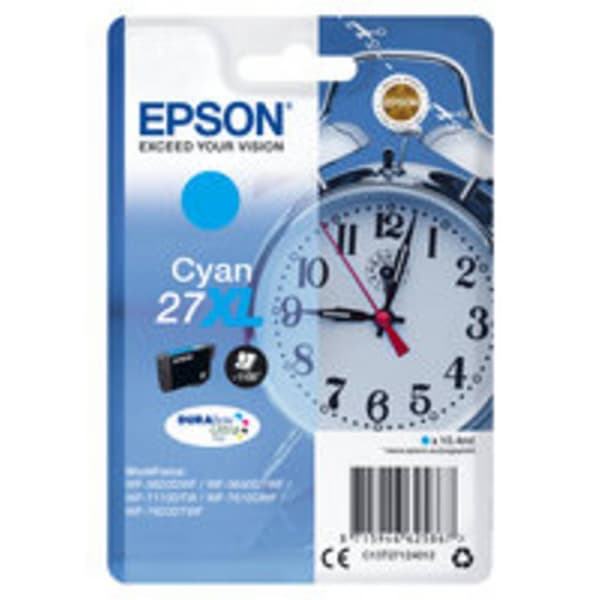 Epson Bläck T2712, 27XL Original Cyan C13T27124012