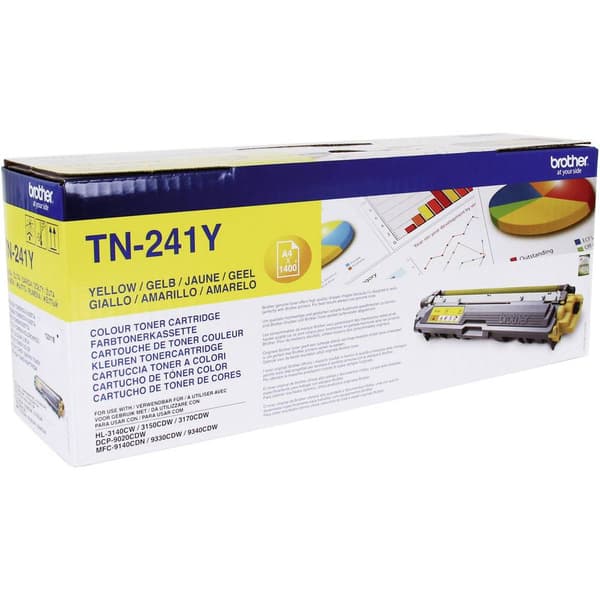 Brother Toner TN-241Y Original Gul 1400 sidor TN241Y