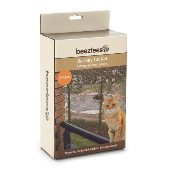 Beeztees Balkongnett for katt gjennomsiktig 6x3 m 410483