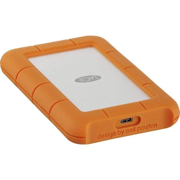 LaCie Rugged 2 TB Extern hårddisk 2.5 USB-C® Silver, Orange STFR2000800