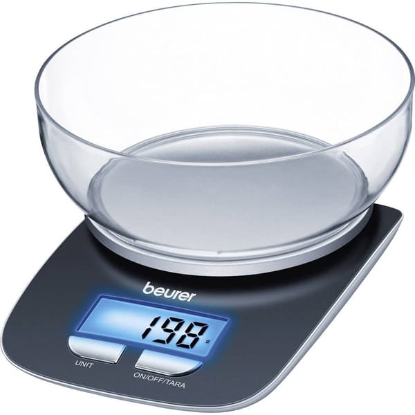 Beurer KS25 Köksvåg digital med måttskål Vägningsområde=3 kg Svart