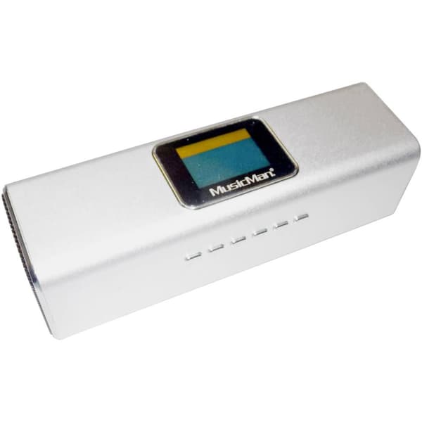 Technaxx MusicMan MA Display Soundstation Minihögtalare AUX, FM Radio, SD, Bärbar, USB Silver Silver