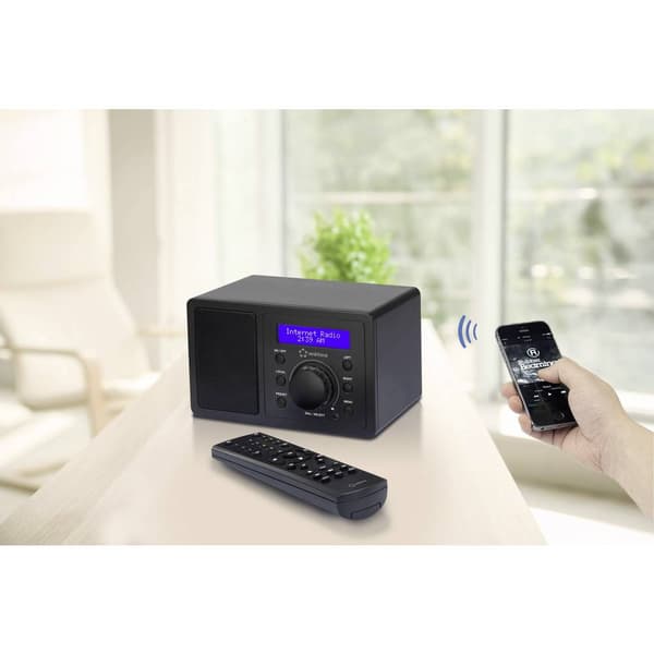 Internet-bordsradio Renkforce RF-IR-MONO1 Internet DLNA-kompatibel Svart