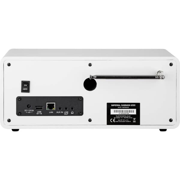 Internet-bordsradio Imperial Dabman i200 DAB+, FM, Internet Vit