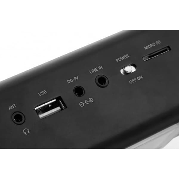 Technaxx MusicMan MA Display Soundstation Minihögtalare AUX, FM Radio, SD, Bärbar, USB Svart