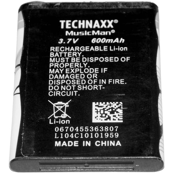 Technaxx MusicMan MA Display Soundstation Minihögtalare AUX, FM Radio, SD, Bärbar, USB Svart