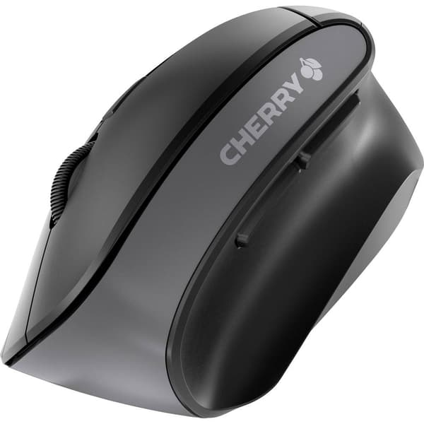 CHERRY MW 4500 Ergonomisk mus Trådlös Optisk Svart 6 Knappar 1200 dpi Ergonomisk