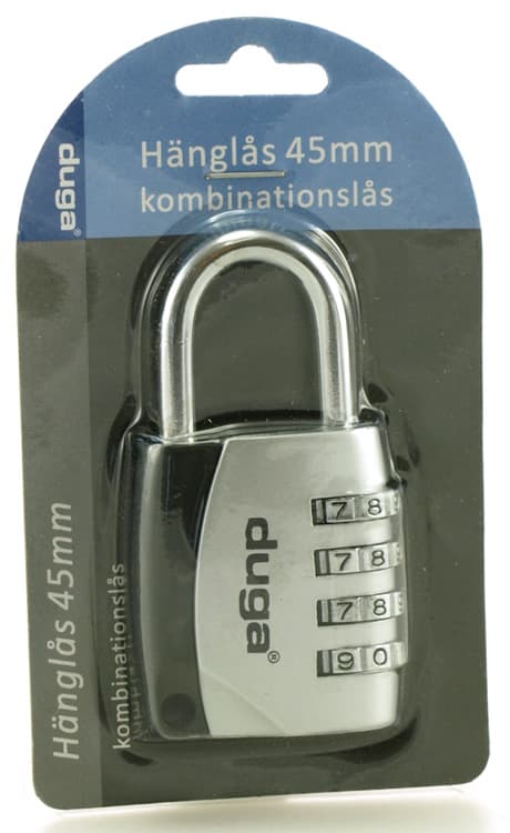 Hänglås kombinationslås 45mm