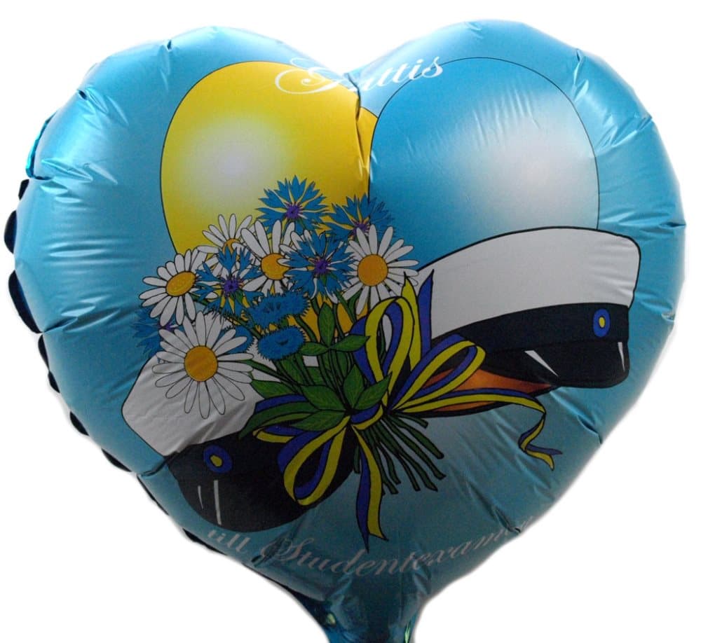 Student Folieballong 45cm ballong hjärta