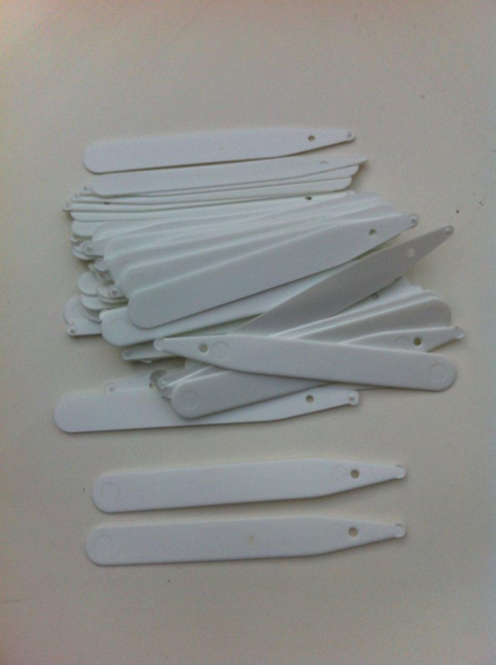 5-pack Planteringspinnar/Markeringspinnar i vit plast 10 cm