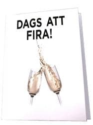 Grattiskort med kuvert "Dags att fira"