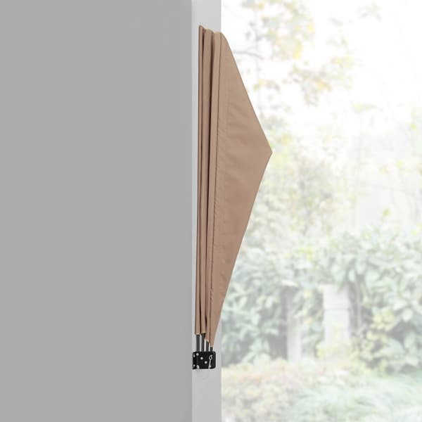 Väggmonterad markis Ragusa sidomarkis till balkong 160x160cm väderbeständig UV skydd beige [casa.pro]
