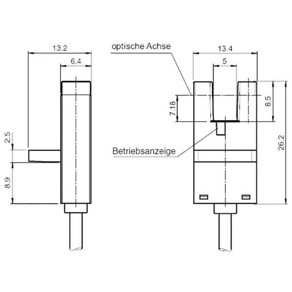 Pepperl+Fuchs Gaffel-fotodetektor GL5-J/43a/115 GL5-J/43a/115 ljusomkoppling, mörkomkoppling 1 st