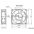 Miniatyrbild 3 av 3: NMB Minebea 4715MS-12T-B5A Axialfläkt 115 V/AC 174 m³/h (L x B x H) 119 x 119 x 38 mm