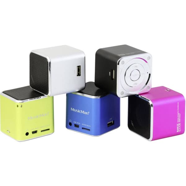 Minihögtalare Technaxx MusicMan Mini AUX, SD, USB Silver