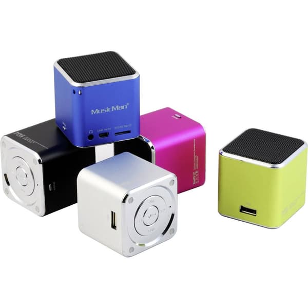 Minihögtalare Technaxx MusicMan Mini AUX, SD, USB Silver